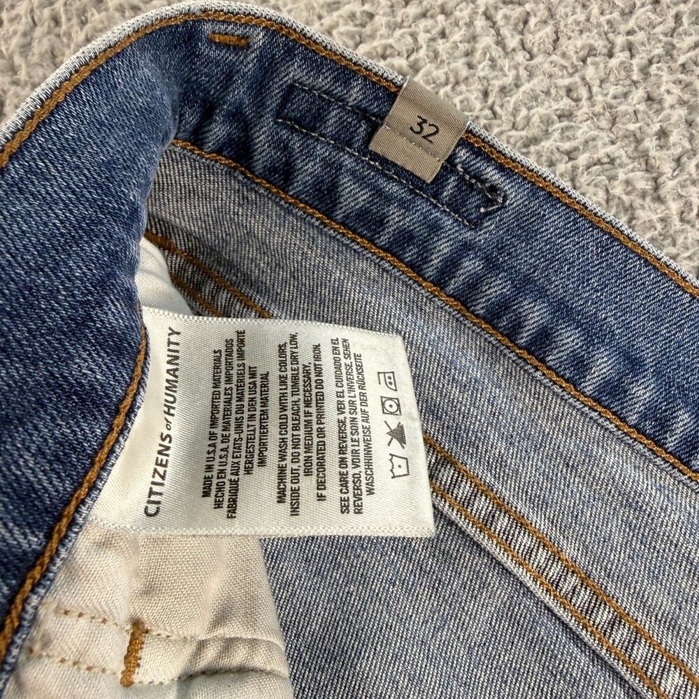 Citizens Of Humanity Georgia High Rise Bootcut Jeans Womens 32 (32x33) Spilt Hem - Picture 6 of 16